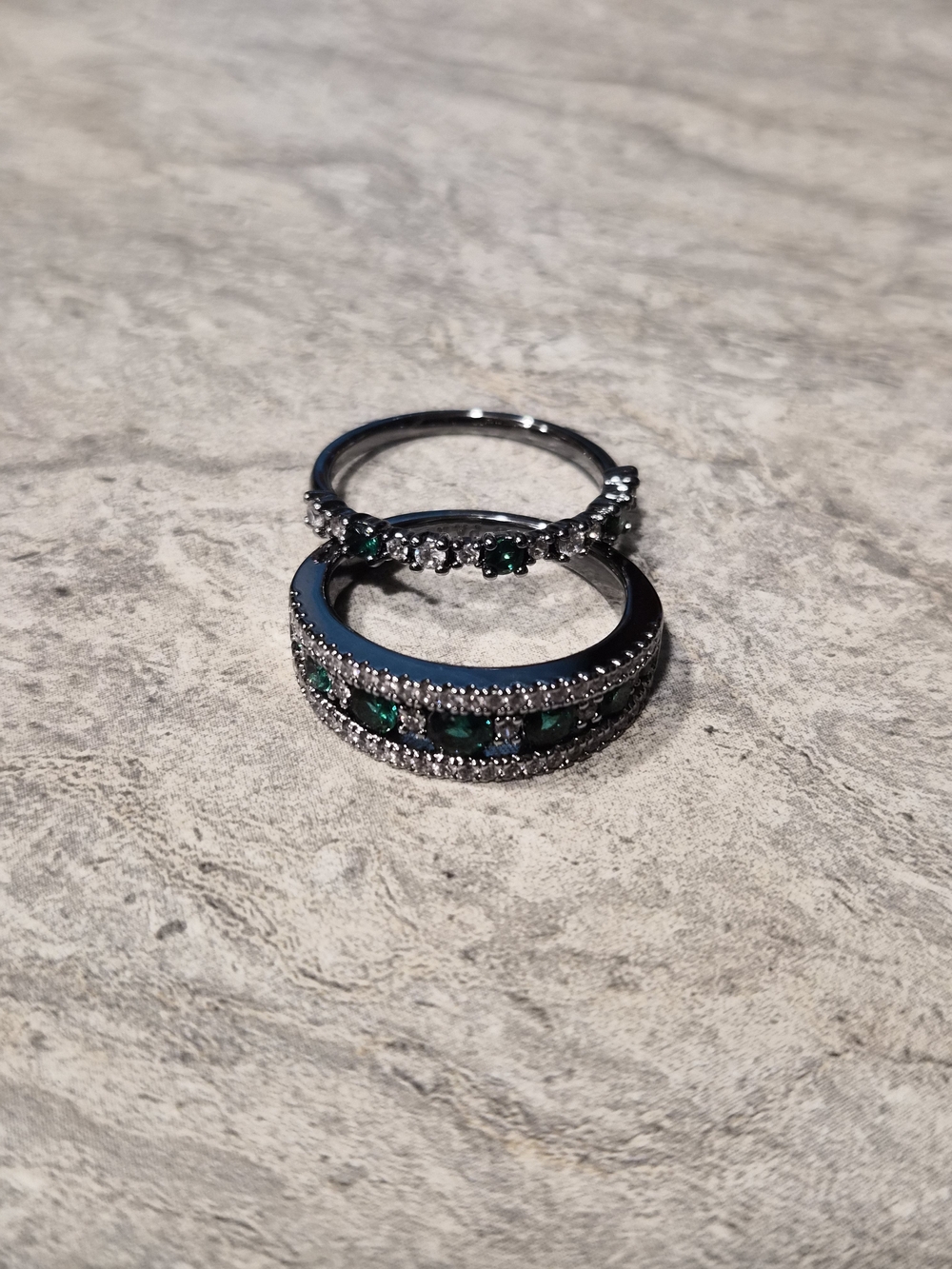 Bomb Party Delightfully Dazzled Size 10 Ring Set Stacks